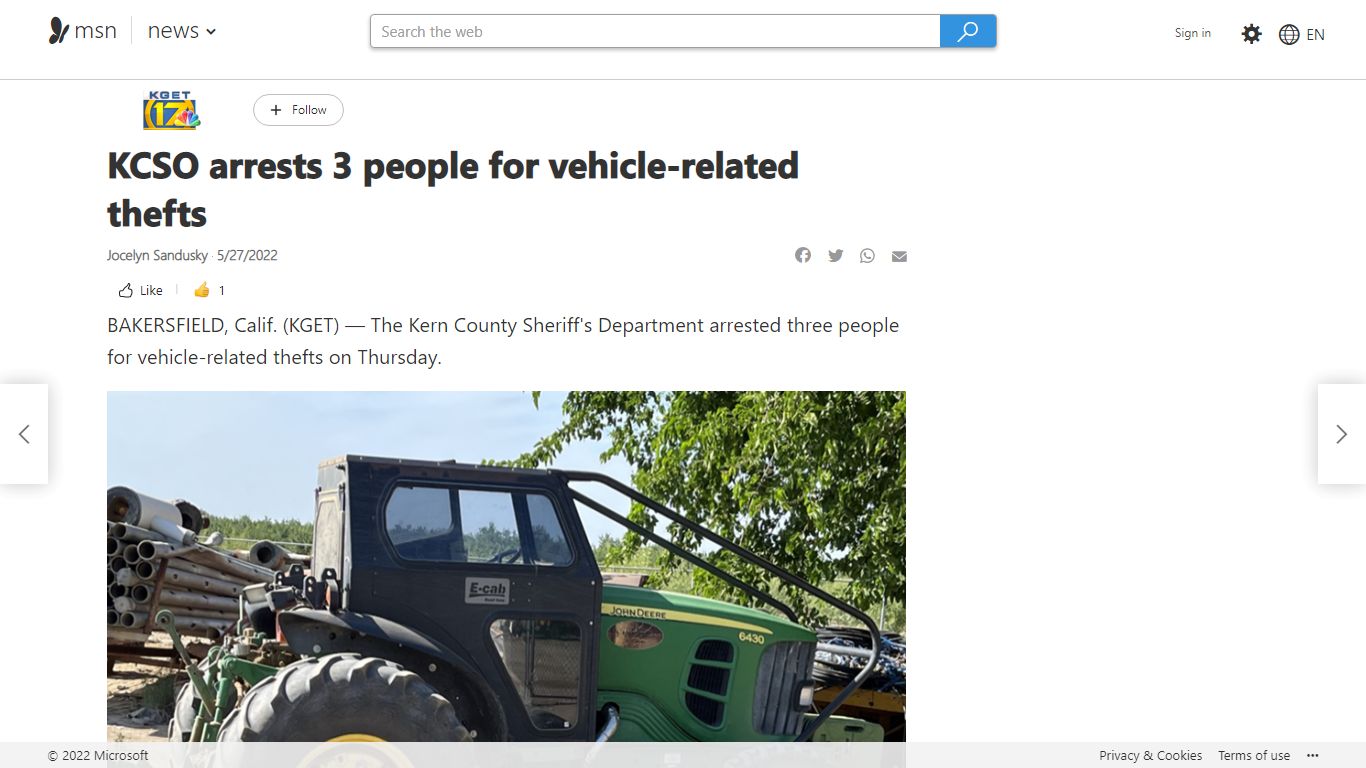 KCSO arrests 3 people for vehicle-related thefts - MSN